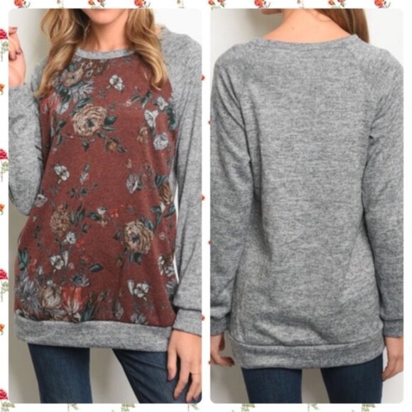 🌺 MISTY PEARL 🌺 Floral Tunic Top - Picture 1 of 5